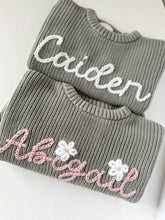 Load image into Gallery viewer, Personalized Sage Sweater