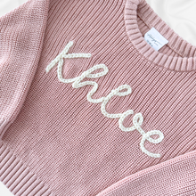 Load image into Gallery viewer, embroidered kids sweater personalized with name