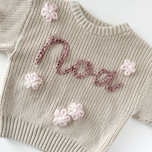 Load image into Gallery viewer, Silk blush flowers, rose name all in thick yarn.