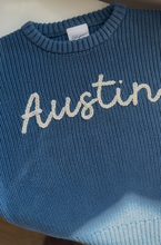 Load image into Gallery viewer, Personalized Denim Sweater